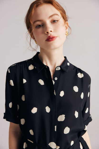 Celeste Silk Wrap Dress